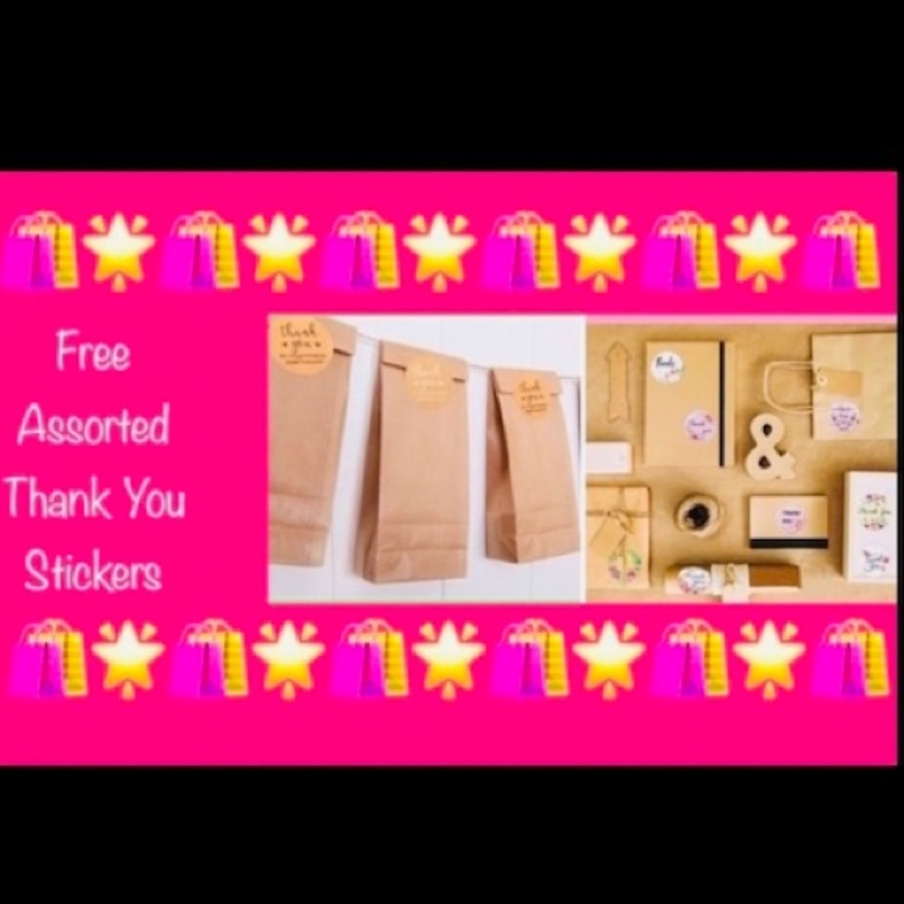 50pcs  Shipping Package 
25-Black Poly Mailers
25-Thank You Stickers ⭐️🆕⭐️ - Picture 7 of 7
